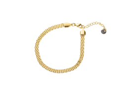 Armband B2865-2 flat bracelet goud - Day&Eve Armband B2865-2 flat bracelet goud - Day&Eve