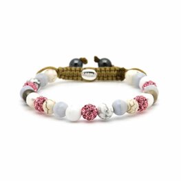 Armband Spiral Plum pink crystal XS - Karma Armband Spiral Plum pink crystal XS - Karma