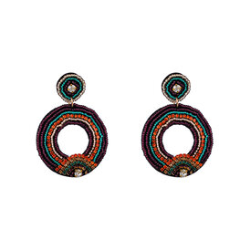 Oorbellen E3565-4 Seed bead round earring mix - Day&Eve Oorbellen E3565-4 Seed bead round earring mix - Day&Eve