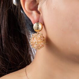 Oorbellen E3501-6 Beads ball nude mix - Day&Eve Oorbellen E3501-6 Beads ball nude mix - Day&Eve