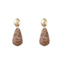 Oorbellen E3511-7 Beads drop down gold - Day&Eve Oorbellen E3511-7 Beads drop down gold - Day&Eve