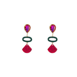 Oorbellen E3586-4 Dangling slice earring rainbow - Day&Eve Oorbellen E3586-4 Dangling slice earring rainbow - Day&Eve
