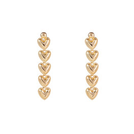 Oorbellen E3551-2 Dangling hearts - Day&Eve Oorbellen E3551-2 Dangling hearts - Day&Eve