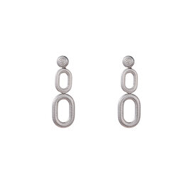 Oorbellen E3765-1 double drop earring zilver - ​​​​​​​Day&Eve Oorbellen E3765-1 double drop earring zilver - ​​​​​​​Day&Eve