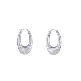 Oorbellen E3742-1 big oval creole zilver - ​​​​​​​Day&Eve Oorbellen E3742-1 big oval creole zilver - ​​​​​​​Day&Eve