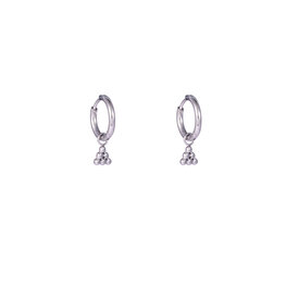 Oorbellen E3833-1 dotted triangle ring zilver - ​​​​​​​Day&Eve Oorbellen E3833-1 dotted triangle ring zilver - ​​​​​​​Day&Eve