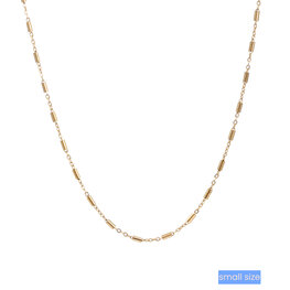 Ketting TN3953-2 tube link necklace tiny goud - ​​​​​​ Day&Eve Ketting TN3953-2 tube link necklace tiny goud - ​​​​​​ Day&Eve