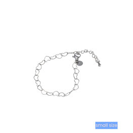 Armband TB3892-1 tiny bracelet heart chain zilver - ​​​​​​​Day&Eve Armband TB3892-1 tiny bracelet heart chain zilver - ​​​​​​​Day&Eve