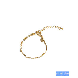 Armband TB3953-2 tiny bracelet tube link goud - ​​​​​​​Day&Eve Armband TB3953-2 tiny bracelet tube link goud - ​​​​​​​Day&Eve
