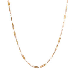 Ketting N3708-2 fishbone pattern necklace  goud - Day&Eve Ketting N3708-2 fishbone pattern necklace  goud - Day&Eve