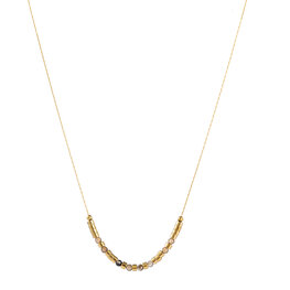 Ketting N3894-1 round stone necklace zwart goud - Day&Eve Ketting N3894-1 round stone necklace zwart goud - Day&Eve