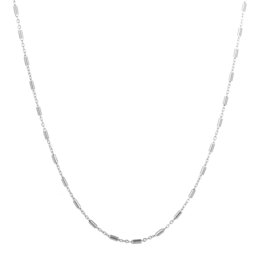 Ketting N3953-1 tube link zilver - Day&Eve Ketting N3953-1 tube link zilver - Day&Eve