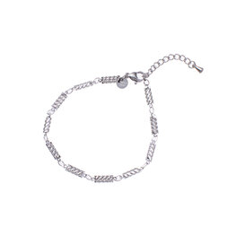 Armband B3708-1 fishbone pattern zilver - Day&Eve Armband B3708-1 fishbone pattern zilver - Day&Eve