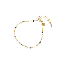Armband B3867-1 fine colour zwart/goud - Day&Eve Armband B3867-1 fine colour zwart/goud - Day&Eve