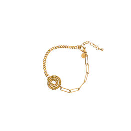 Armband B3832-2 roll up bracelet goud - Day&Eve Armband B3832-2 roll up bracelet goud - Day&Eve