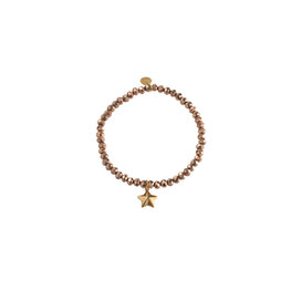 Armband B2950-43 star charm coffee- Day&Eve