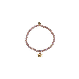 Armband B2950-38 star charm lila & grey - Day&Eve