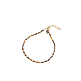 Armband B3869-3 long bead bracelet brown - Day&Eve Armband B3869-3 long bead bracelet brown - Day&Eve