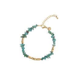 Armband B3870-5 rough stones dark green goud - Day&Eve Armband B3870-5 rough stones dark green goud - Day&Eve