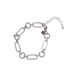 Armband B3704-1 big oval link bracelet zilver - Day&Eve Armband B3704-1 big oval link bracelet zilver - Day&Eve