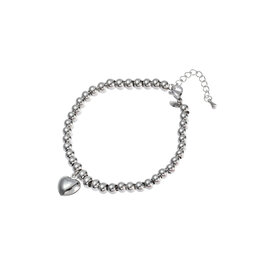 Armband B3712-1 heart and balls bracelet zilver - Day&Eve Armband B3712-1 heart and balls bracelet zilver - Day&Eve