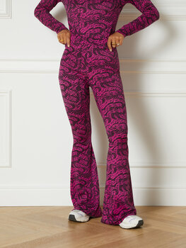 Broek flared heart zebra Abba roze - Refined Department