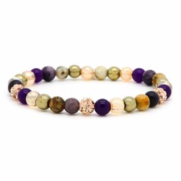 Armband spiral lavender rose crystal xs - Karma Armband spiral lavender rose crystal xs - Karma
