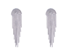Oorbellen E3758-1 flow earring zilver - Day&Eve Oorbellen E3758-1 flow earring zilver - Day&Eve