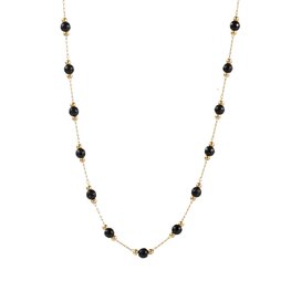 Ketting N3871-1 small stones necklace zwart goud - ​​​​​​​Day&Eve Ketting N3871-1 small stones necklace zwart goud - ​​​​​​​Day&Eve