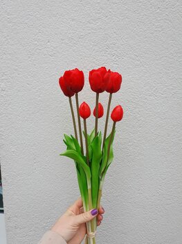 Real touch tulpen 7x - red