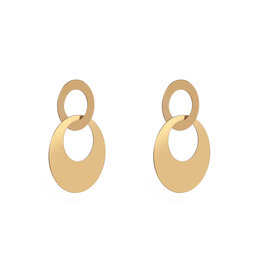 Oorbellen E4416-2 elegant ovals goud- Day&Eve Oorbellen E4416-2 elegant ovals goud- Day&Eve