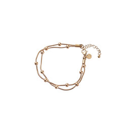 Armband B4256-2 double dots bracelet goud - Day&Eve Armband B4256-2 double dots bracelet goud - Day&Eve