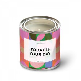 Geurkaars Today is your day blik groot -  The Gift Label Geurkaars Today is your day blik groot -  The Gift Label