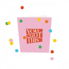 Confetti Card You got this - TheGiftLabel Confetti Card You got this - TheGiftLabel