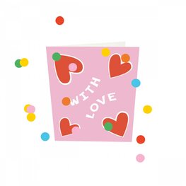 Confetti Card with love - TheGiftLabel Confetti Card with love - TheGiftLabel