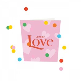 Confetti Card Lots of love - TheGiftLabel Confetti Card Lots of love - TheGiftLabel