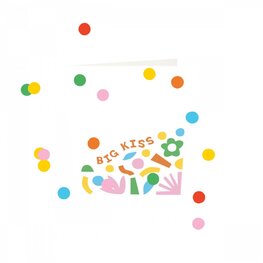 Confetti Card big kiss - TheGiftLabel Confetti Card big kiss - TheGiftLabel