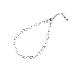 Enkelbandje A3892-1 heart chain zilver- Day&Eve Enkelbandje A3892-1 heart chain zilver- Day&Eve