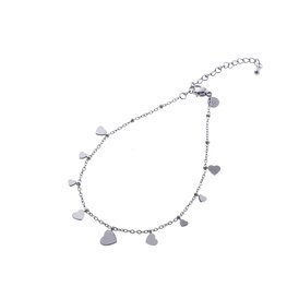 Enkelbandje A4499-1 hearts on the side zilver - Day&Eve Enkelbandje A4499-1 hearts on the side zilver - Day&Eve