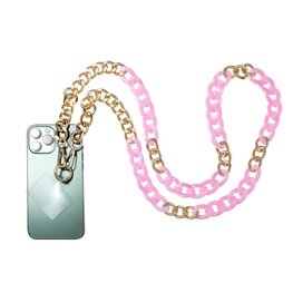 Telefoonkoord lang chain roze T4509-2 - Day&Eve Telefoonkoord lang chain roze T4509-2 - Day&Eve