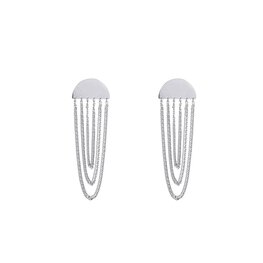 Oorbellen E4417-1  half circle waterfall  zilver - Day&Eve Oorbellen E4417-1  half circle waterfall  zilver - Day&Eve