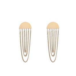 Oorbellen E4417-2  half circle waterfall  goud- Day&Eve Oorbellen E4417-2  half circle waterfall  goud- Day&Eve
