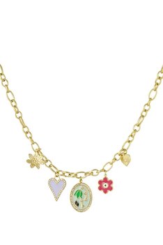 Bedelketting roses road - goud Bedelketting roses road - goud