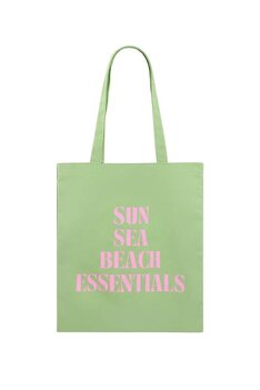 Canvas shopper sun sea beach - groen