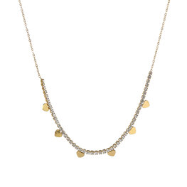 Ketting N4763-2 Shiny hearts necklace goud - ​​​​​​​Day&Eve Ketting N4763-2 Shiny hearts necklace goud - ​​​​​​​Day&Eve