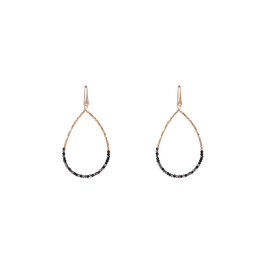 Oorbellen E3507-15 elegant beads drop black mix gold  - Day&Eve Oorbellen E3507-15 elegant beads drop black mix gold  - Day&Eve