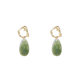 Oorbellen E4547-2 Drops green forest - Day&Eve Oorbellen E4547-2 Drops green forest - Day&Eve