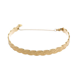 Armband B4726-2 Braid bangle goud - Day&Eve Armband B4726-2 Braid bangle goud - Day&Eve