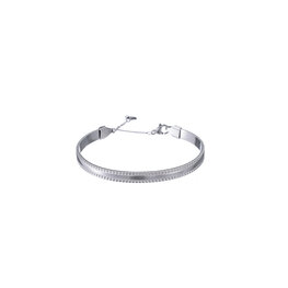 Armband B4722-1 Side rope bangle zilver - Day&Eve Armband B4722-1 Side rope bangle zilver - Day&Eve
