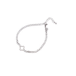 Armband B4746-1 Chunky clover bracelet zilver - Day&Eve Armband B4746-1 Chunky clover bracelet zilver - Day&Eve